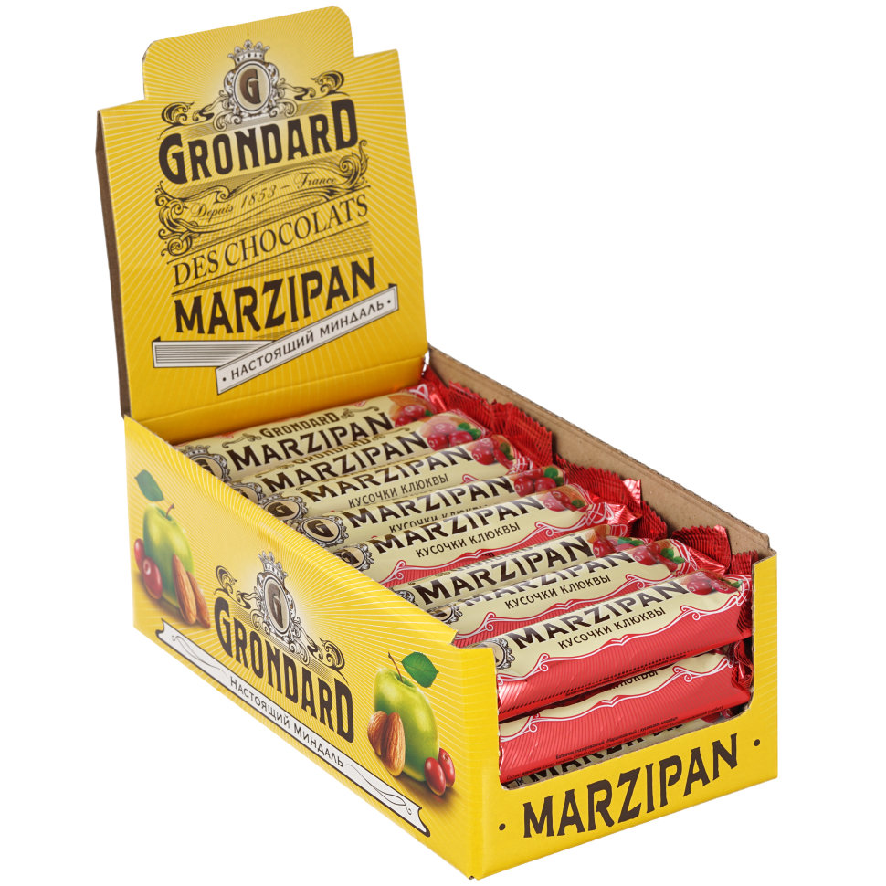  TM Grondard     (8415) Батончики глазированные Марципановые Клюква, (24шт по 50г)    в Волгограде