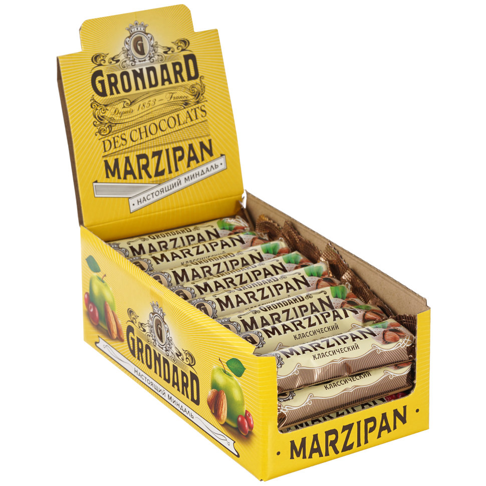  TM Grondard     (9389) Батончики глазированные Марципановые Классика, (24шт по 50г)      в Волгограде