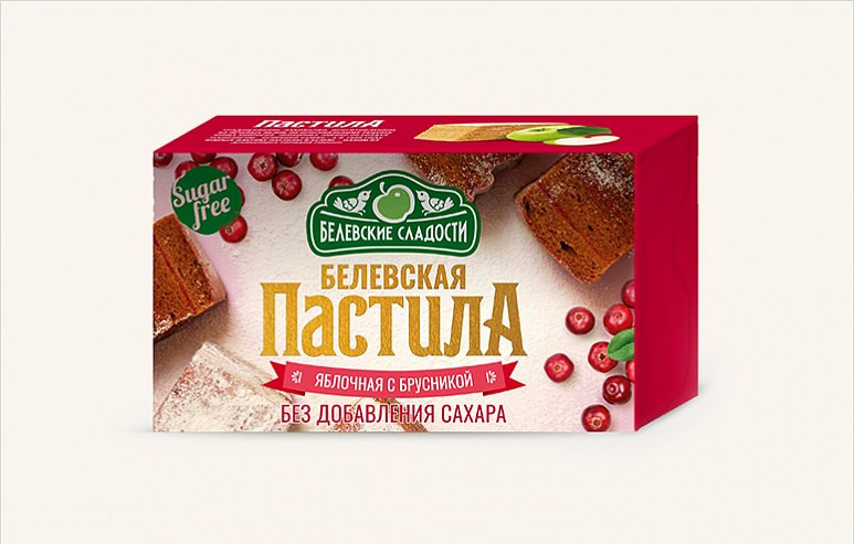  Пастила  200г диетическая с КЛЮКВОЙ, НОВЫЙ ФОРМАТ (4*50г)    в Волгограде