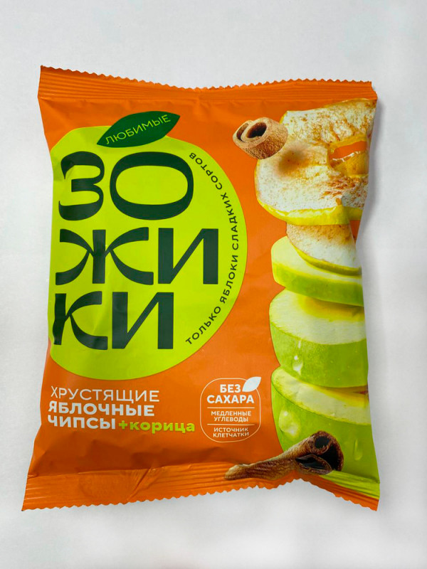 №1 Зожики Яблочные+корица чипсы, 25г  в Волгограде