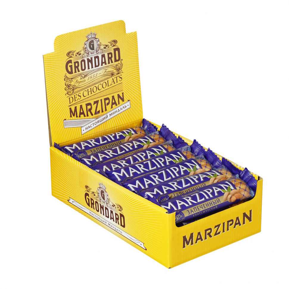  TM Grondard   (11161) Батончики НЕглазированные Марципановые Запечённые, (28шт по 40г)    в Волгограде