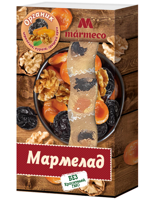 №2 Мармелад "Органик"  Курага, Чернослив, грецкий орех, 180г  в Волгограде