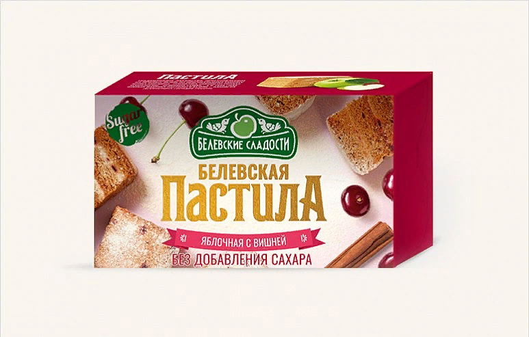  Пастила  200г диетическая С ВИШНЕЙ, НОВЫЙ ФОРМАТ (4 шт по 50гр)    в Волгограде