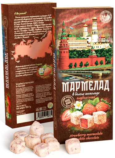  Сладарт Мармелад Клубничный в белом шоколаде, 150г   в Волгограде